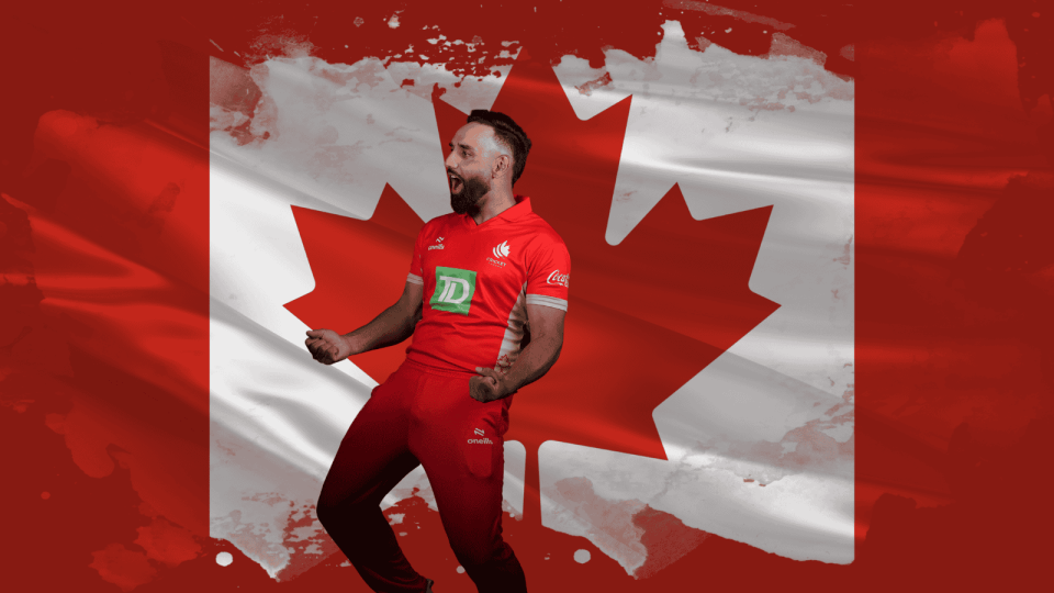 Canada cricket team celebrating ICC T20 World Cup 2026 qualification